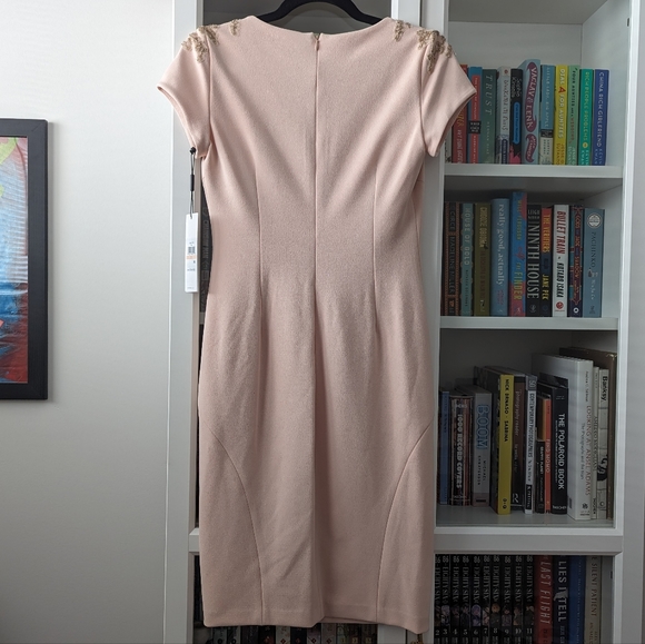 NWT Calvin Klein Blush Pink Dress with Beading - Picture 5 of 5